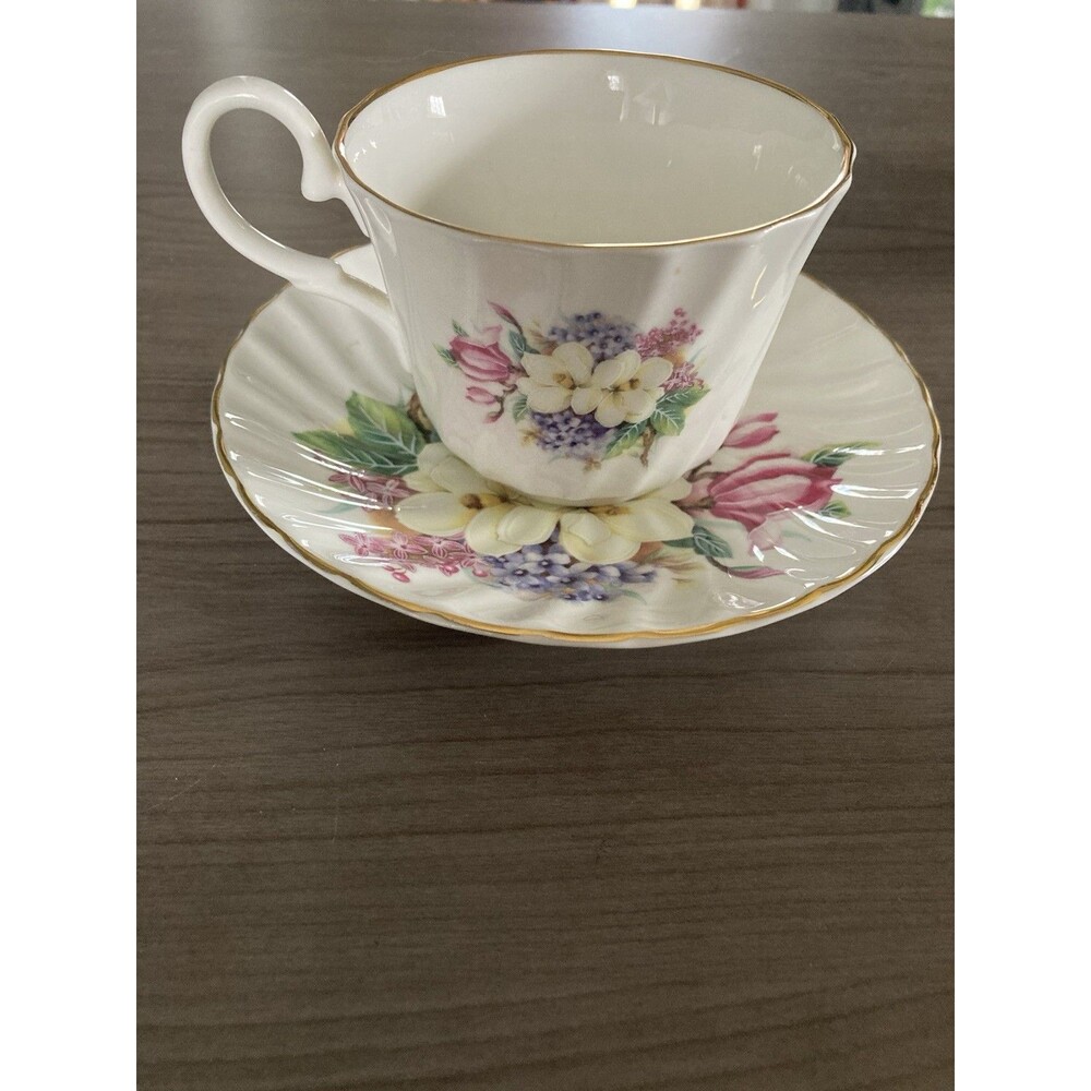 Blue Waters Of England Staffordshire Bone China Tea Cup & Saucer Excellent